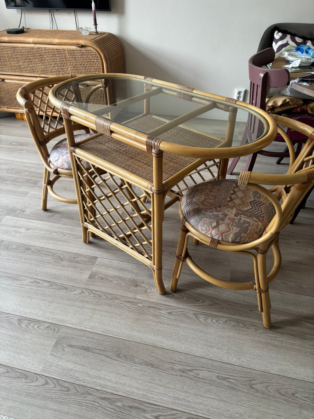 Bistro set, Ophalen, Zo goed als nieuw, Overige materialen, 2 zitplaatsen