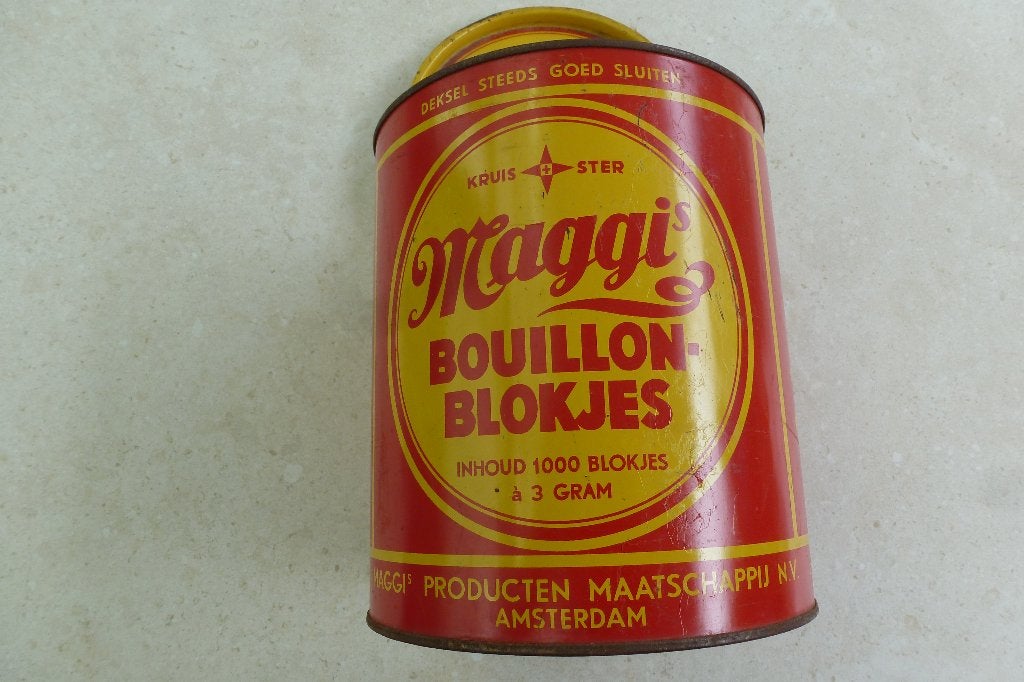 Maggi oud blik nog met de kruis ster, Ophalen of Verzenden, Gebruikt, Overige