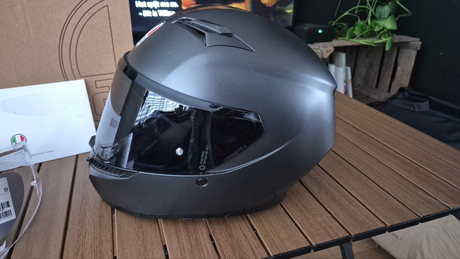 AGV motorhelm k3 - nieuw, Ophalen, S, Tweedehands, Integraalhelm