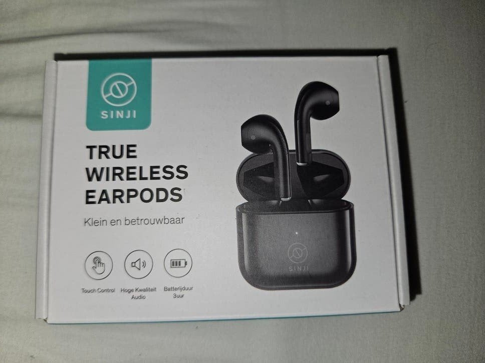 Sinji True Wireless Oordopjes - Zwart, Audio, Tv en Foto, Overige merken, In-ear, Bluetooth, Nieuw