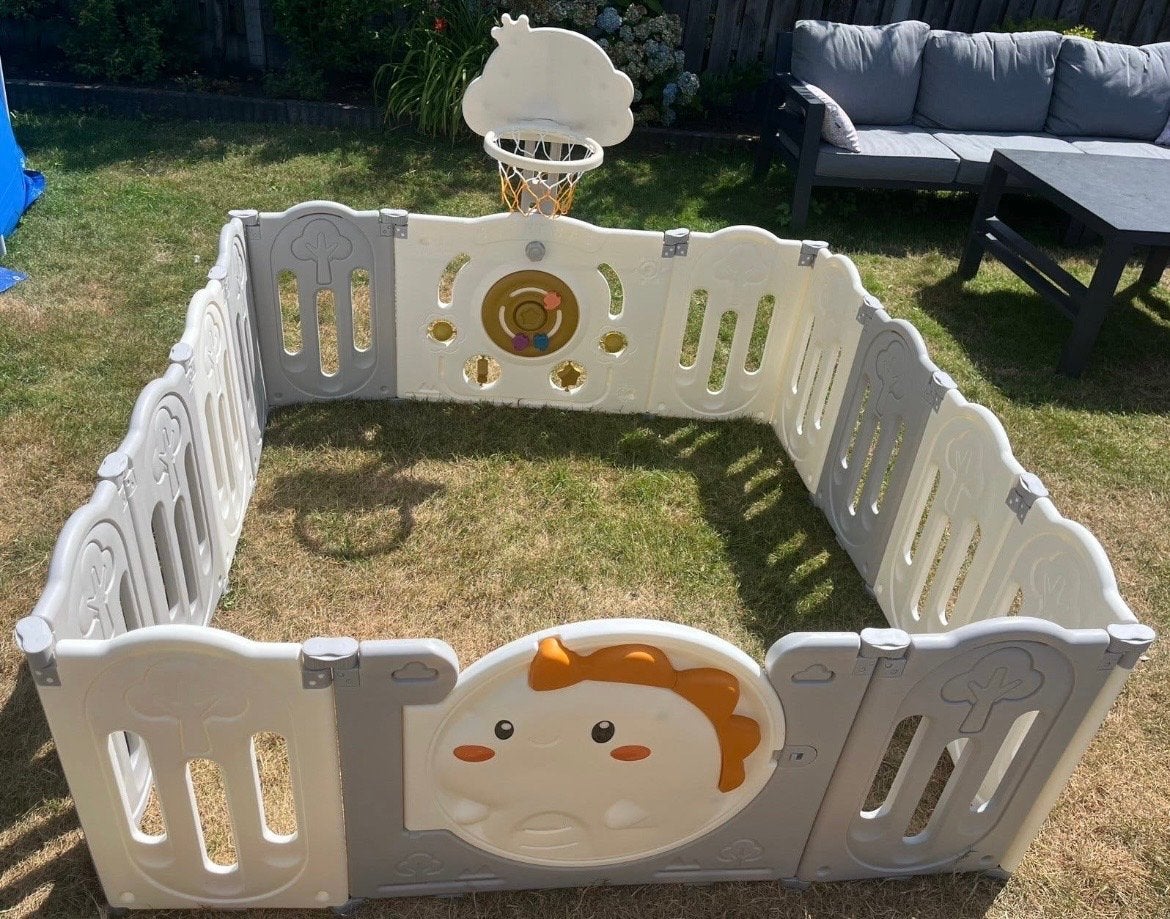 Speelbox Babybox Baby 146x152 cm Activiteitencentrum 14 Pane, Ophalen, Nieuw, Rechthoekig