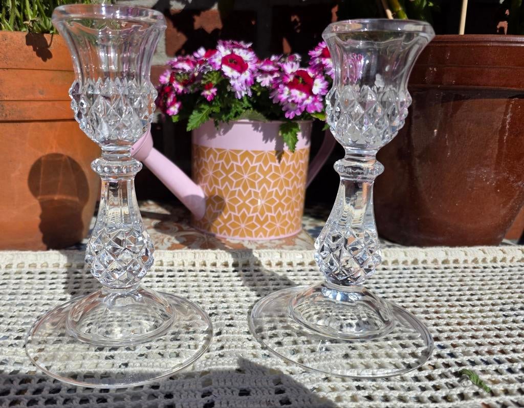 2 nette Cristal d'Arques longchamp kandelaars, Ophalen of Verzenden