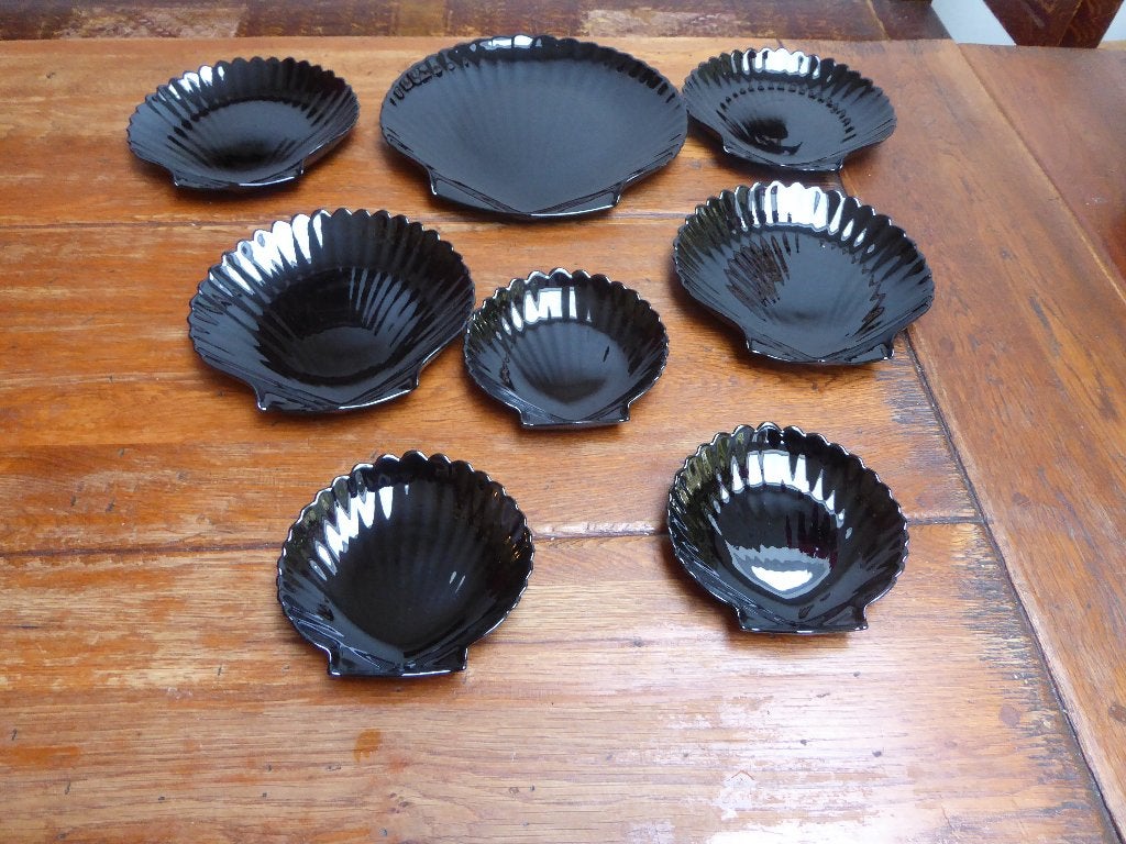 8-delige opaline set, schelp, Ophalen of Verzenden