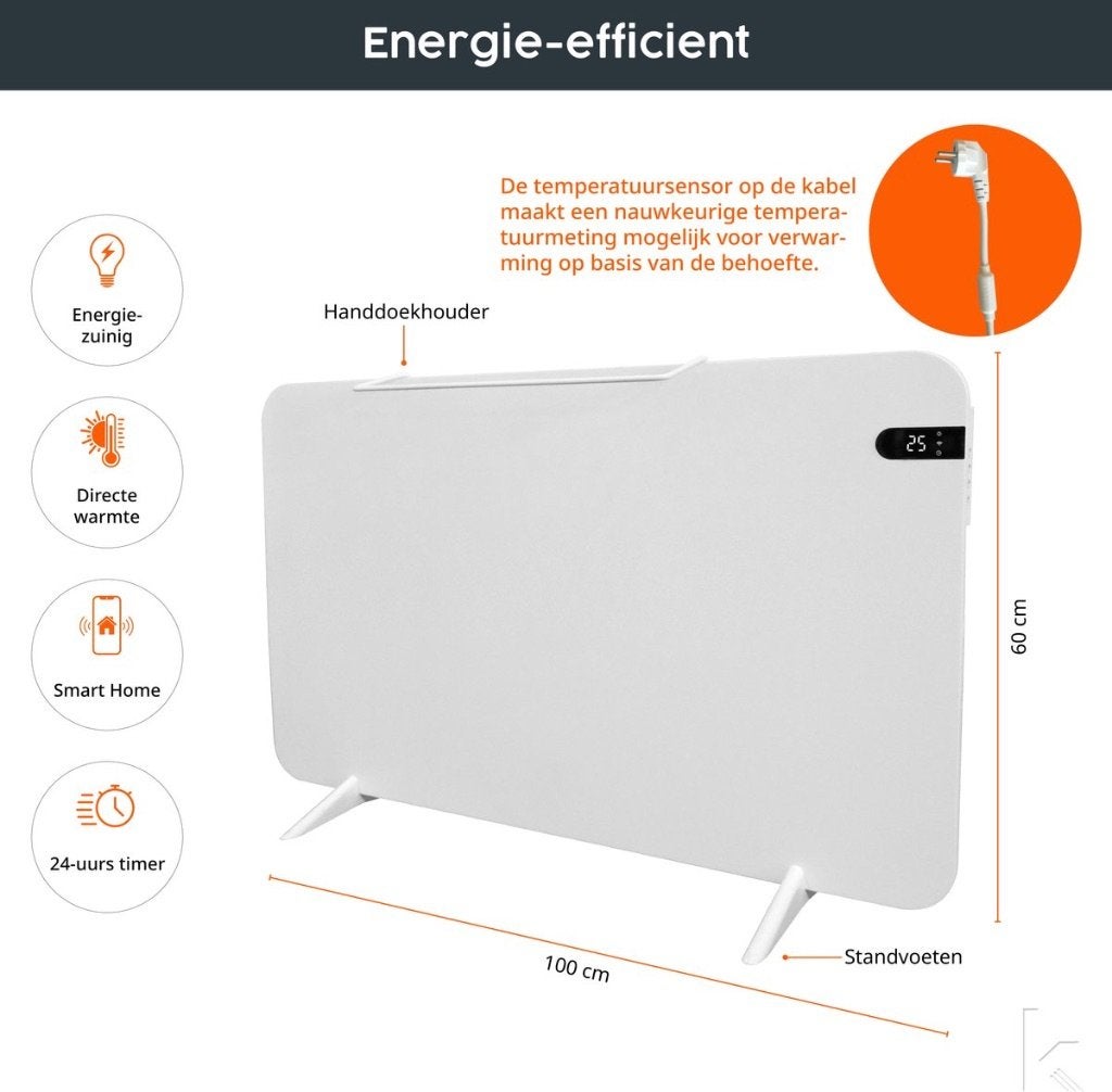 Infraroodpaneel NIEUW in verpakking 800 W, Ophalen, 30 tot 80 cm, 500 tot 800 watt, Hoog rendement (Hr)