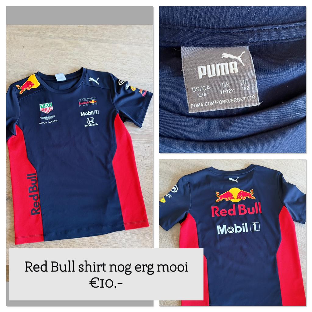 RedBull race sportshirt - maat 11/12, Ophalen of Verzenden, Zo goed als nieuw, Jongen, Sport- of Zwemkleding
