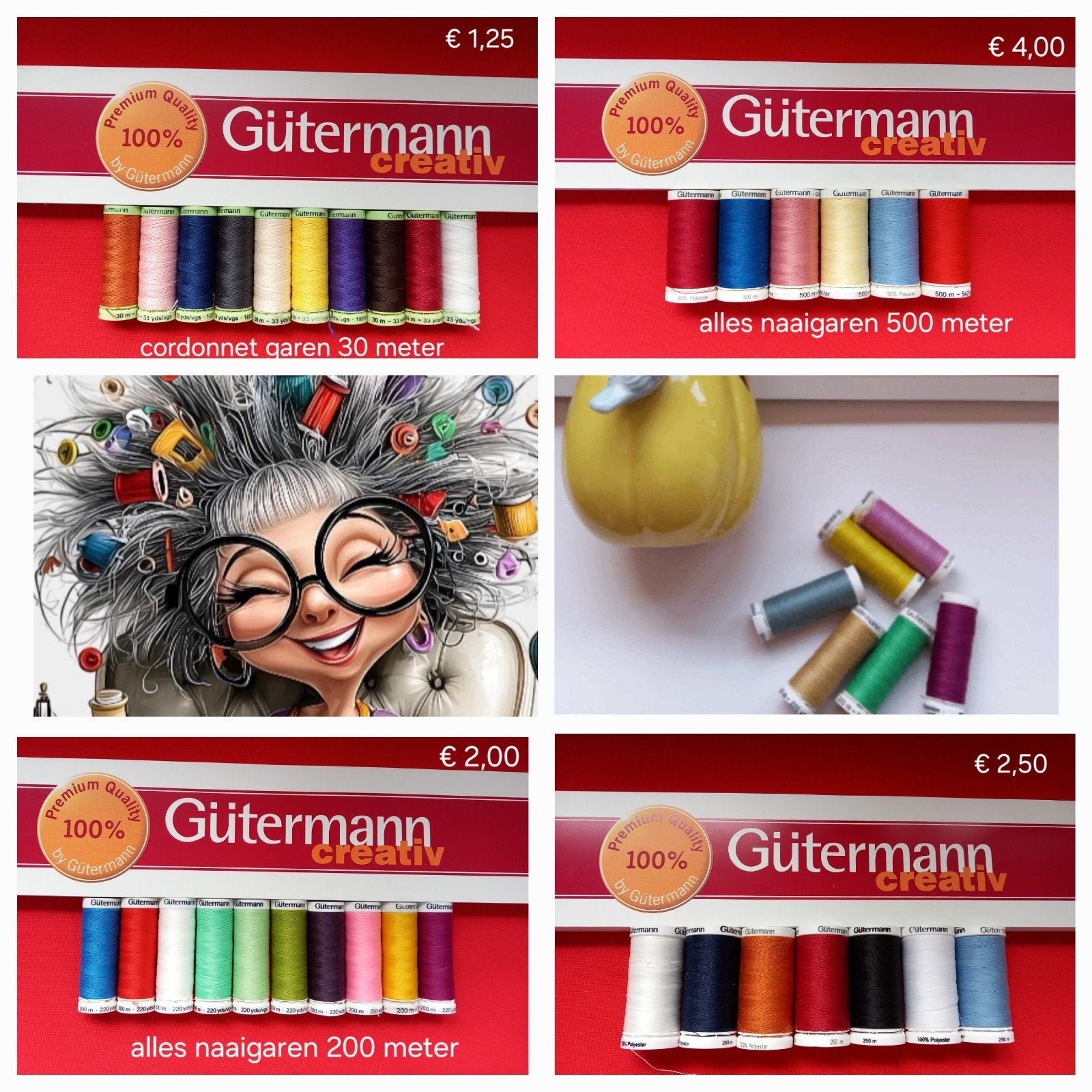 Gutermann naaigaren - Super Sterk - erg voordelig, Hobby en Vrije tijd, Naaien en Fournituren, Ophalen of Verzenden, Nieuw, Garen of Naald(en)
