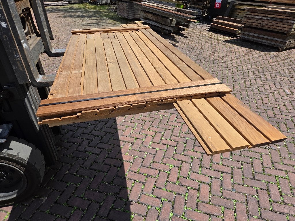 3.96 m2 Dubbel Rhombus profiel - nr: HP56, Tuin en Terras, Ophalen, Planken, Nieuw, Hardhout