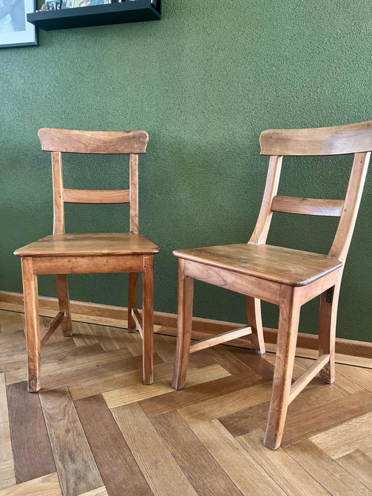 Set van 6 teak houten stoelen, Antiek en Kunst, Antiek | Meubels | Stoelen en Banken, Ophalen