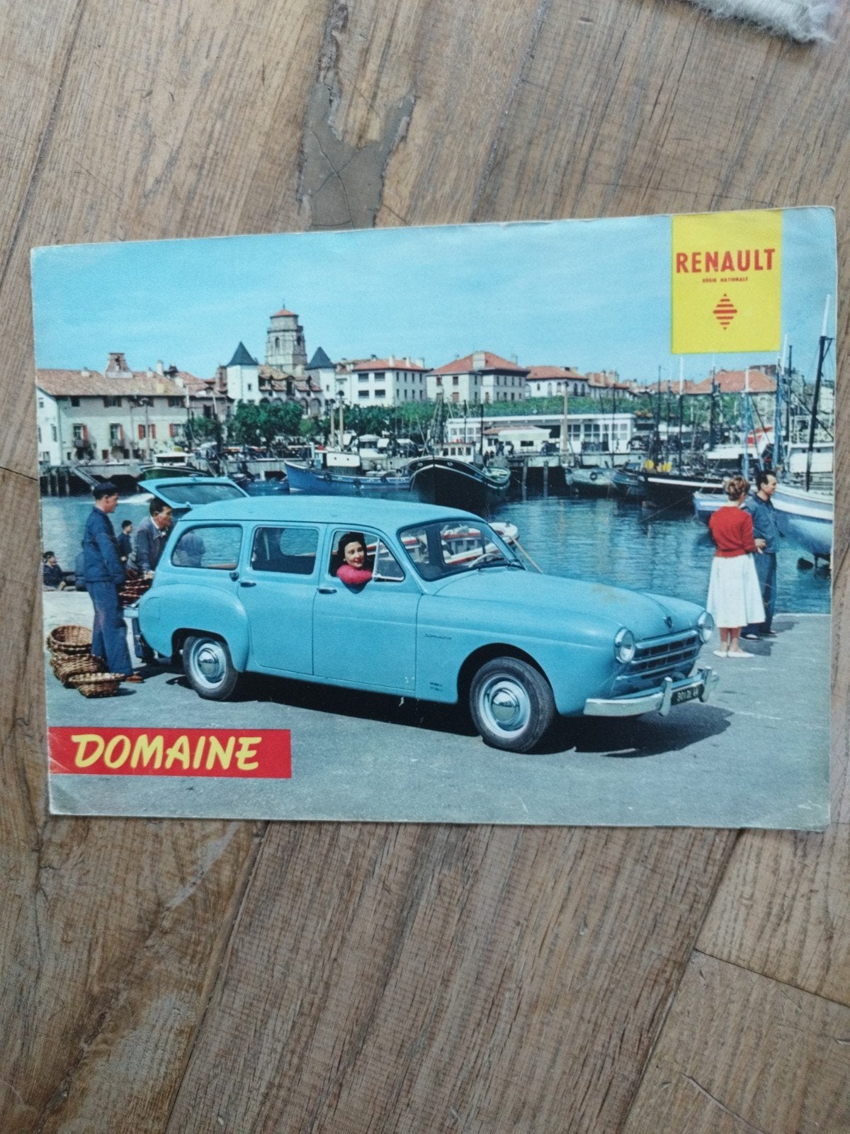Renault Domaine brochure 1958 - Frans, 8 pagina's, Gelezen, Renault, Ophalen of Verzenden, Renault