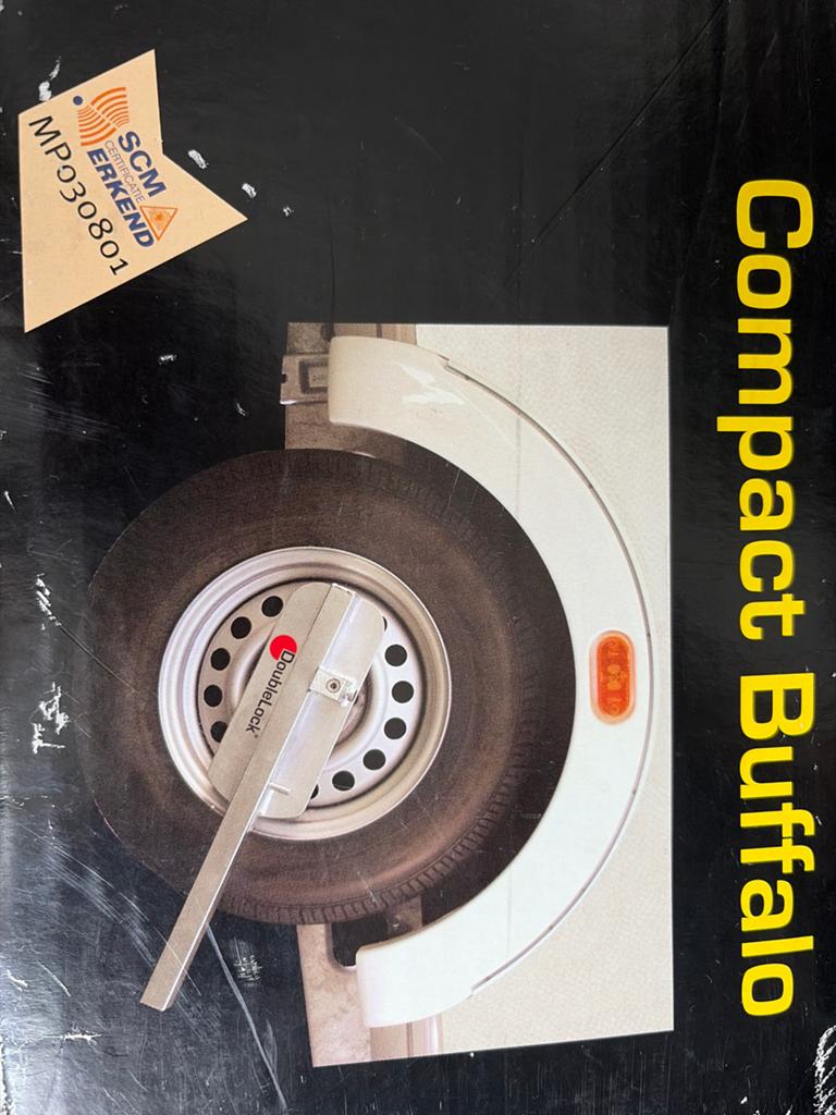 DoubleLock Compact Buffalo SCM gekeurde wielklem, Auto diversen, Anti-diefstal, Zo goed als nieuw, Ophalen of Verzenden