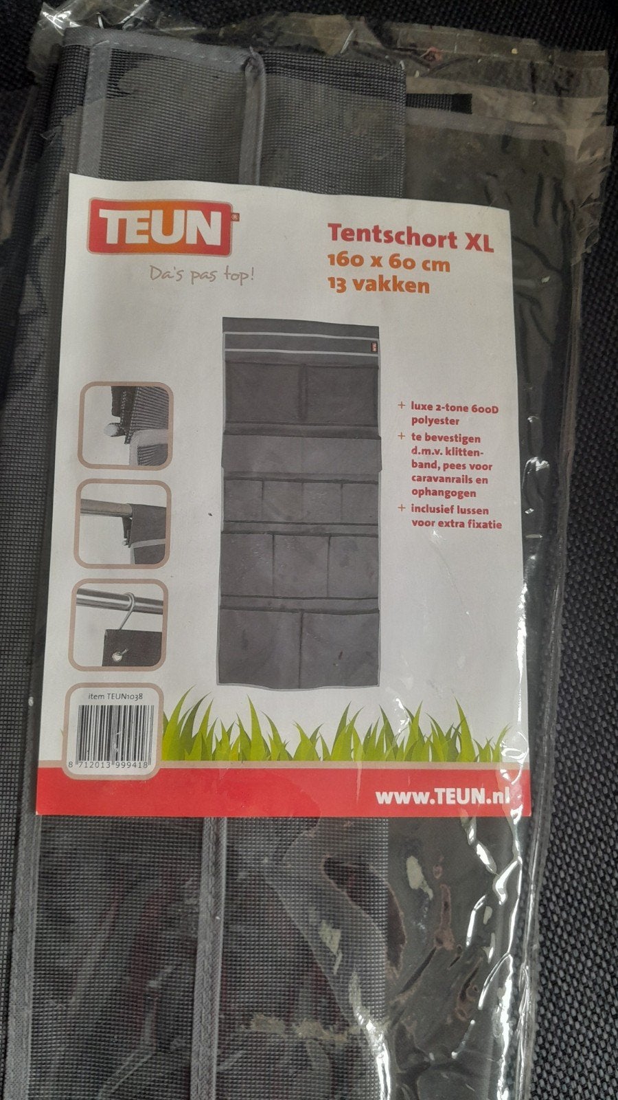 Tentschort xl ongebruikt vakkenzak tent organizer, Ophalen of Verzenden, Nieuw