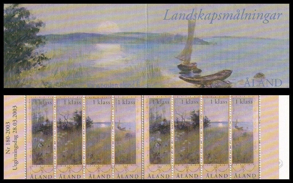ALAND 2003 Landschappen Postzegelboekje, Michel: MH-11, Post, Verzenden, Finland, Postfris