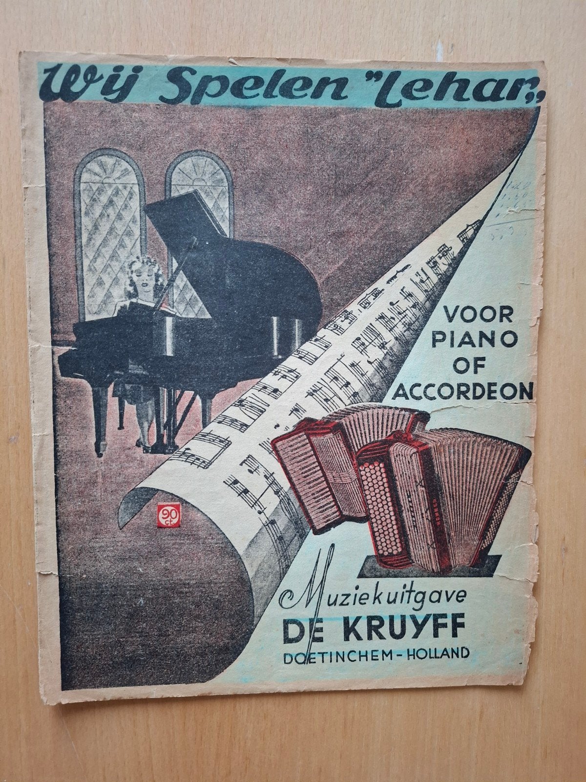 Lehar Melodieën - Oude Bladmuziek voor Piano of Accordeon, Gebruikt, Overige soorten, Ophalen of Verzenden, Accordeon