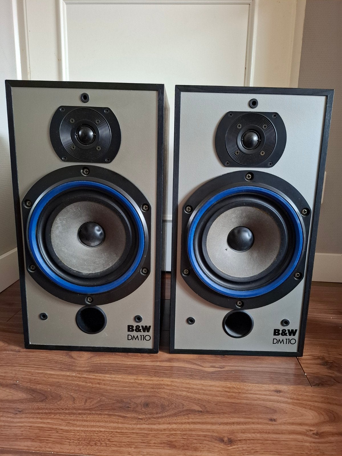 B&W DM110 Luidsprekers, Ophalen, Gebruikt, Front, Rear of Stereo speakers