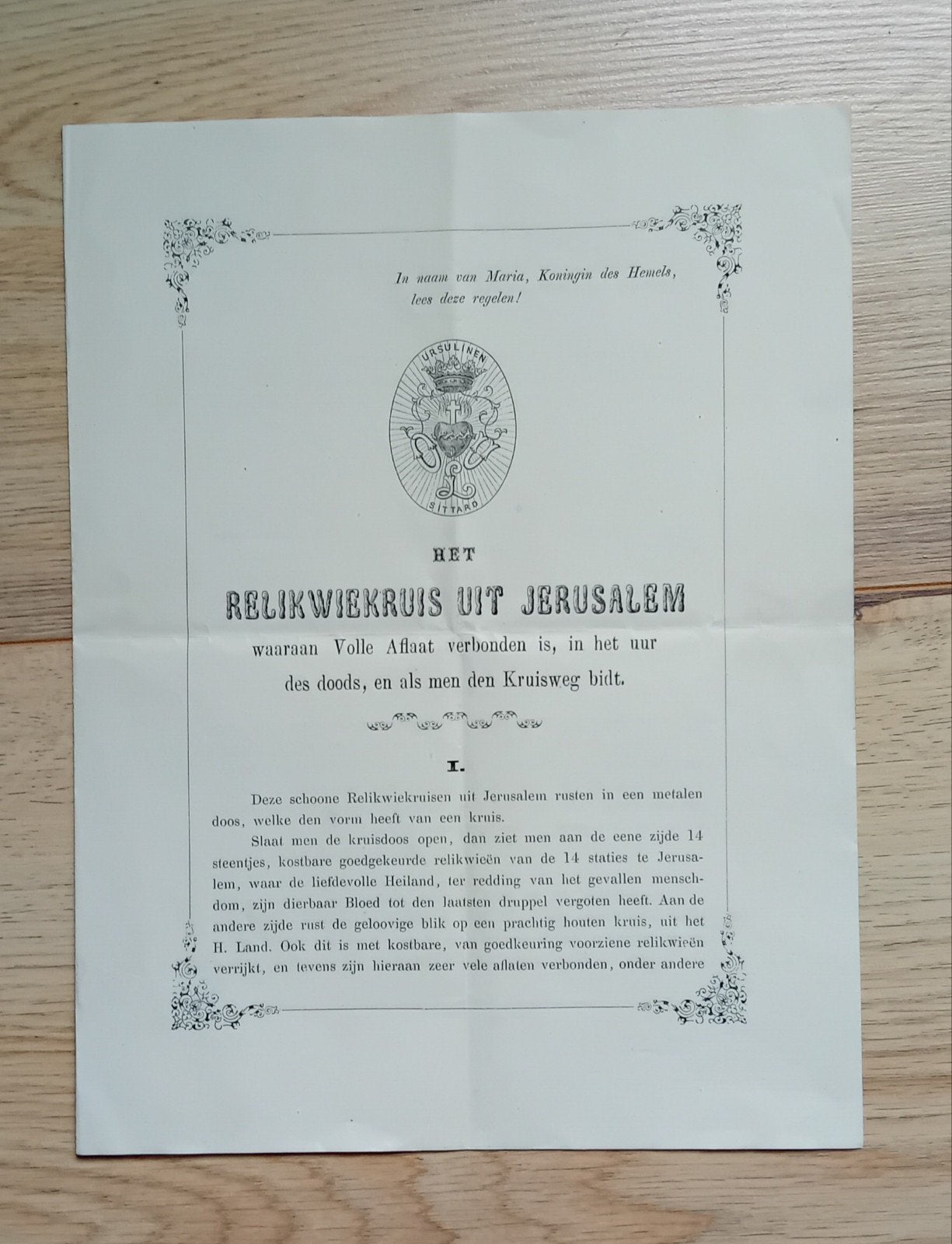 Beschrijving Kruisweg in Jeruzalem, Ursulinen in Sittard, Ophalen of Verzenden, Christendom | Katholiek