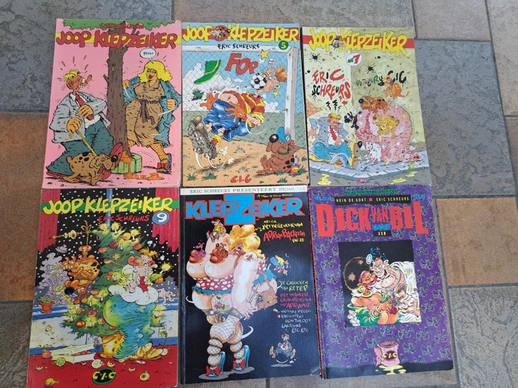 6 strips van Joop Klepzeiker, Meerdere stripboeken, Ophalen of Verzenden, Gelezen