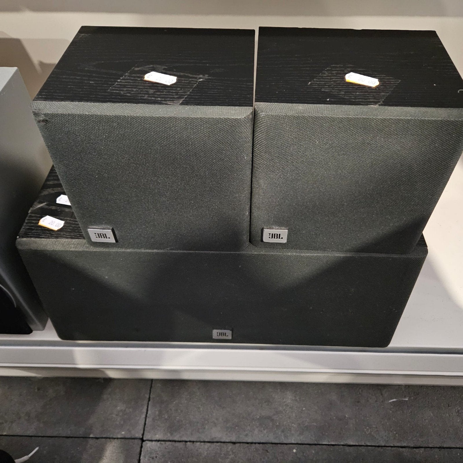 JBL Flix1 Center Channel Speaker en 2 JBL Satelliet Speakers, Audio, Tv en Foto, Gebruikt, JBL, Ophalen of Verzenden, Geschikt voor surround/home cinema