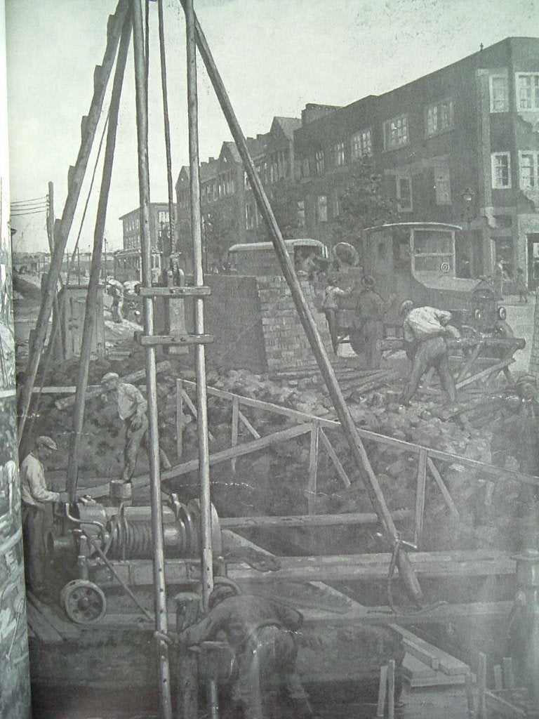 Geschiedenis van het heien vanaf de 16e eeuw., Ophalen of Verzenden, Zo goed als nieuw, J. Kruizinga, Bouwkunde