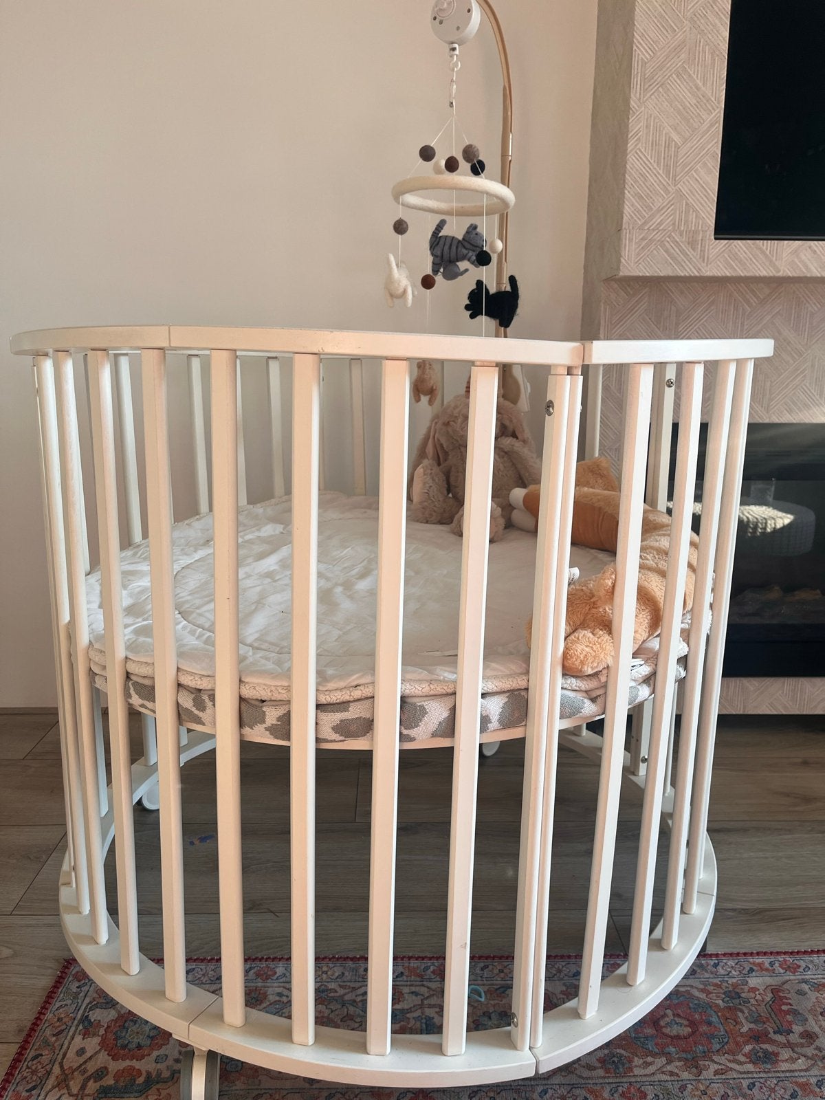 Ronde box Stokke Sleepi - Wit, Ophalen, Zo goed als nieuw, Wieg