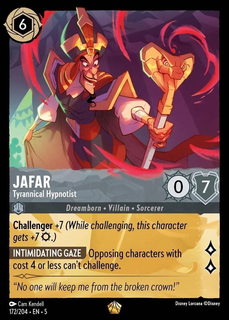 Disney Lorcana - Shimmering Skies - 172  - Jafar (FOIL), Ophalen of Verzenden, Nieuw, Losse kaart, Foil