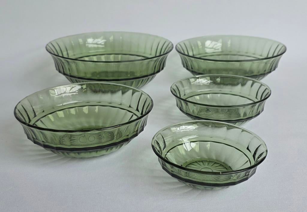 5 dl schalen set Neerlandia 1939 AD Copier Royal Leerdam, Antiek en Kunst, Ophalen of Verzenden