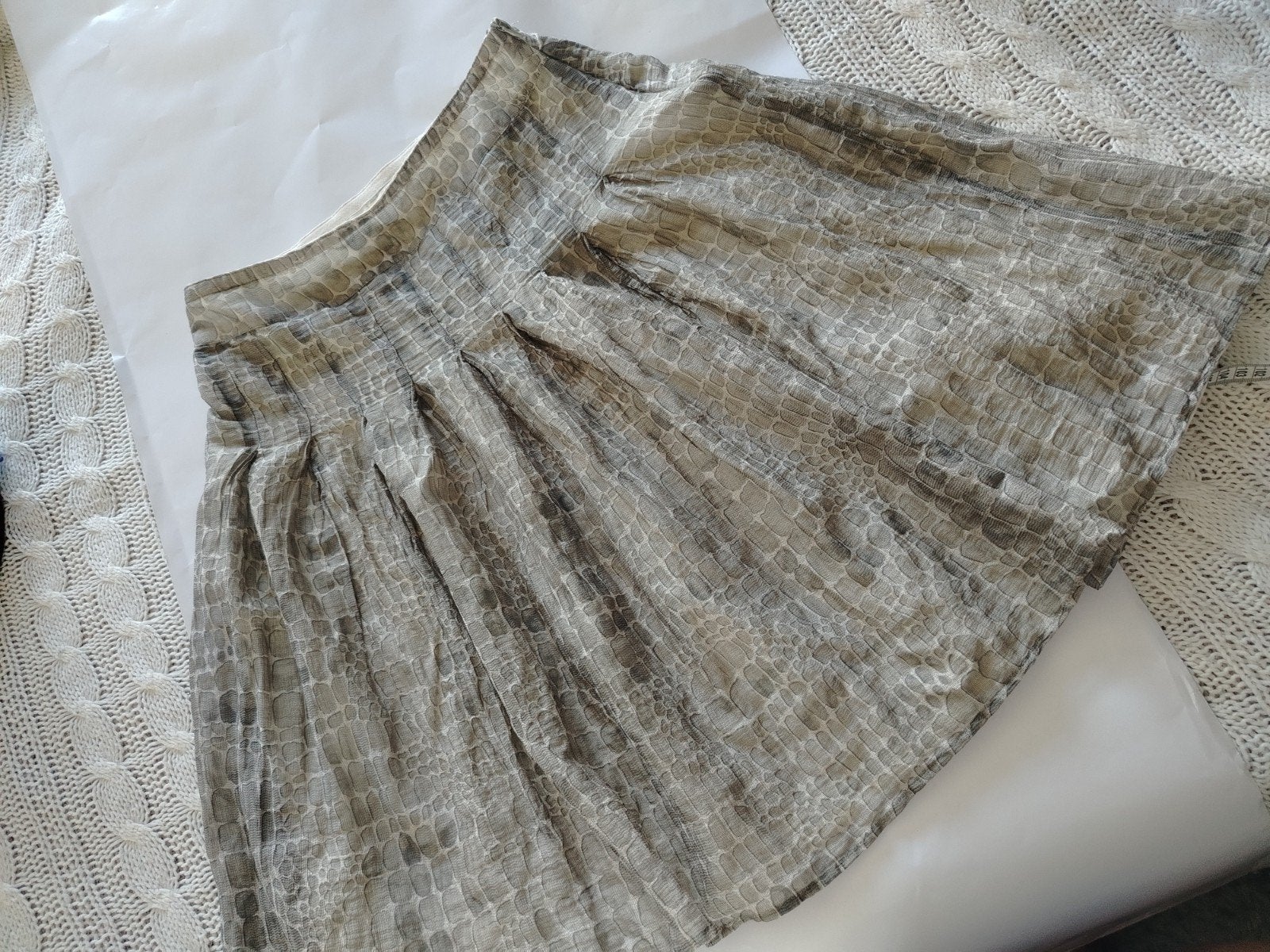 STROKE by Berry Tielens rok met slangeprint - Maat 40, Maat 38/40 (M), STROKE by Berry Tielens, Beige, Ophalen of Verzenden