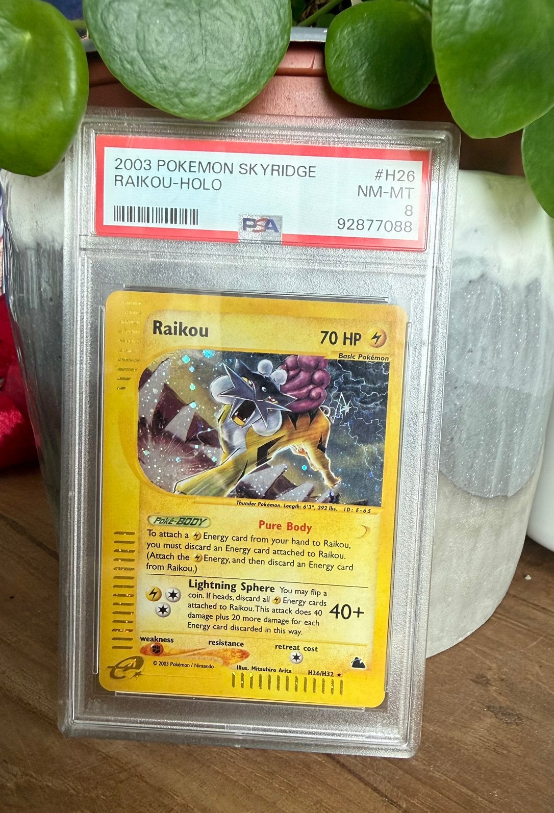 Raikou PSA 8 - Skyridge, Ophalen of Verzenden, Zo goed als nieuw