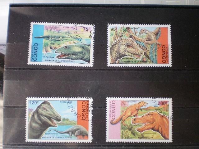 Congo - Pre historische dieren- Gestempeld, Verzenden, Overige landen, Gestempeld