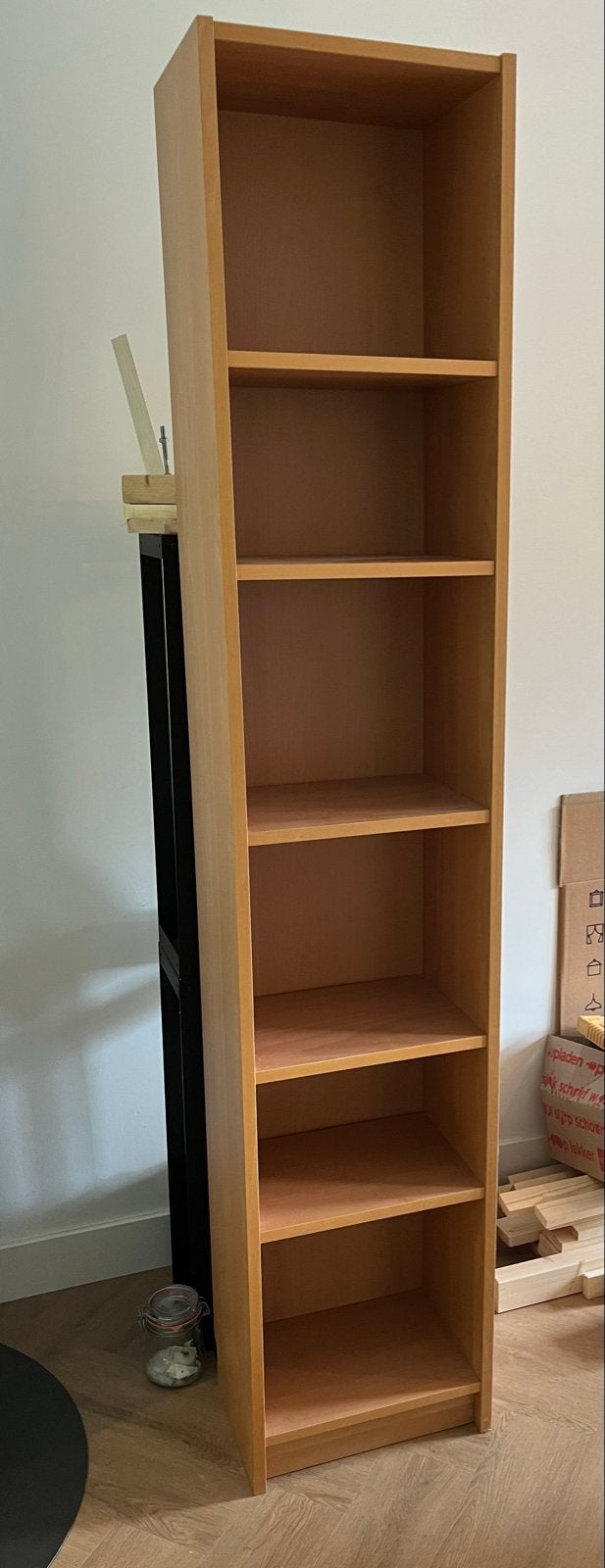 IKEA Billy boekenkast beuken met 6 vakken, Ophalen, Met plank(en), Minder dan 50 cm, Gebruikt