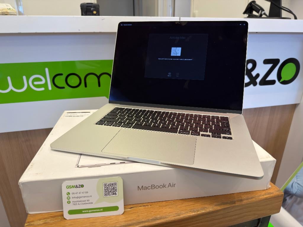 MacBook Air 15'' M3 256GB 8GB RAM Silver 2024 - 2e hands, Computers en Software, Apple Macbooks, Zo goed als nieuw, MacBook Air