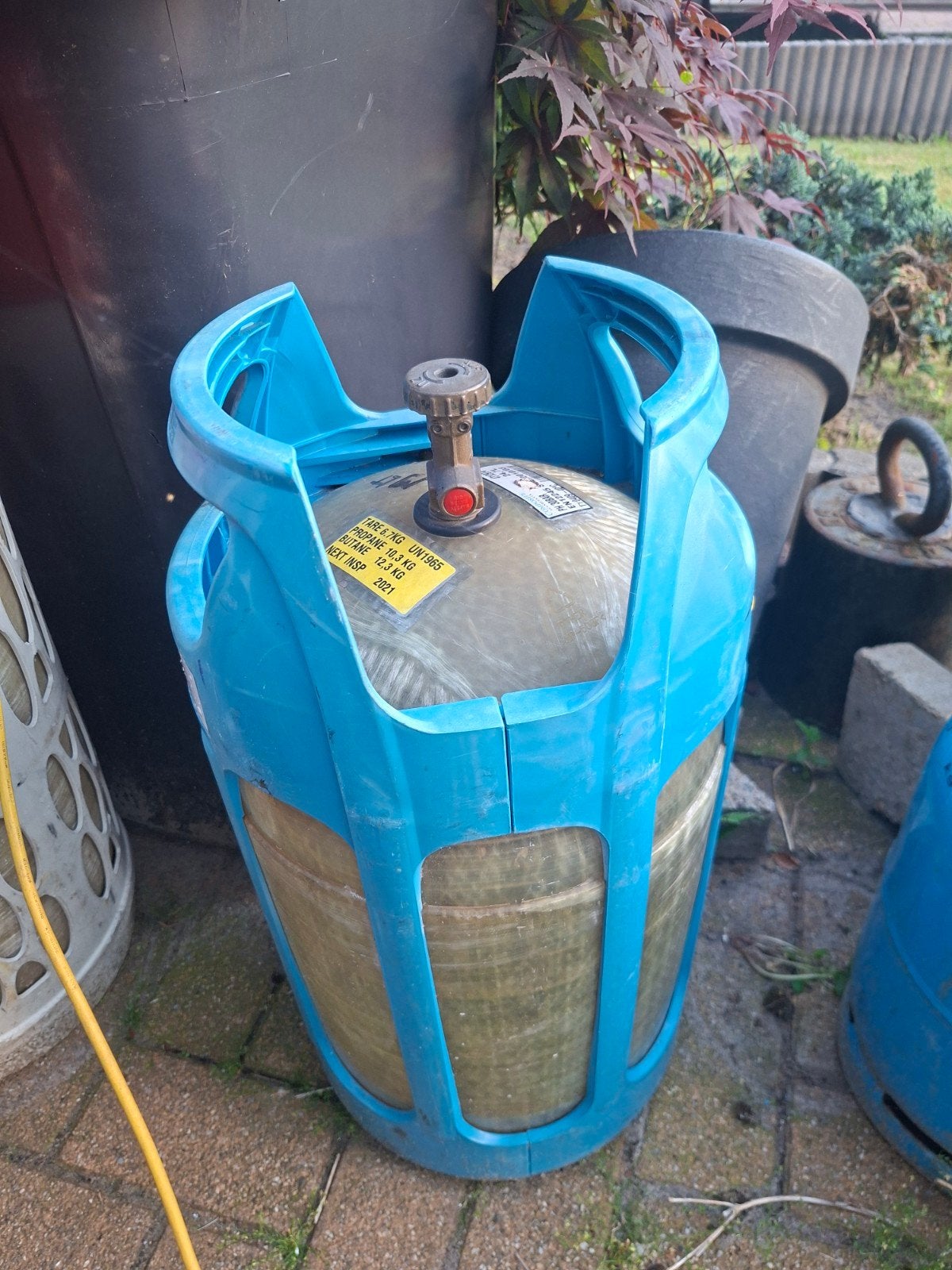 Gasfles lichtgewicht vol 10kg , 24 liter, Ophalen of Verzenden