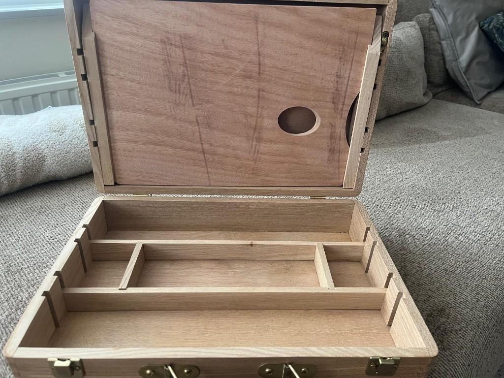 Mooie houten schilderskist voor o.a kunstenaren., Ophalen, Ezel