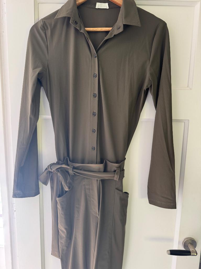Jane Lushka jumpsuit olijfgroen, Kleding | Dames, Jumpsuits, Ophalen of Verzenden, Zo goed als nieuw, Jane Lushka, Maat 36 (S)