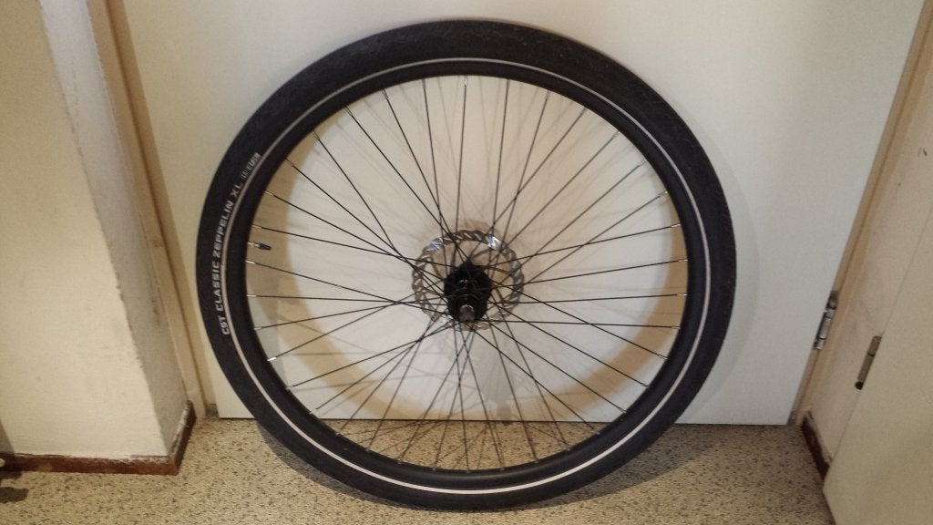 fiets voorwiel schijfrem qr naaf 28 inch stofdichte lagers, Stadsfiets, Zo goed als nieuw, Aluminium, Ophalen