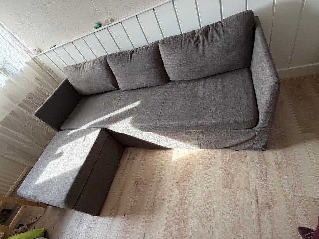 IKEA BRÅTHULT hoekslaapbank - Grijs, Huis en Inrichting, Ophalen, 210 cm, Tweepersoons, Zo goed als nieuw