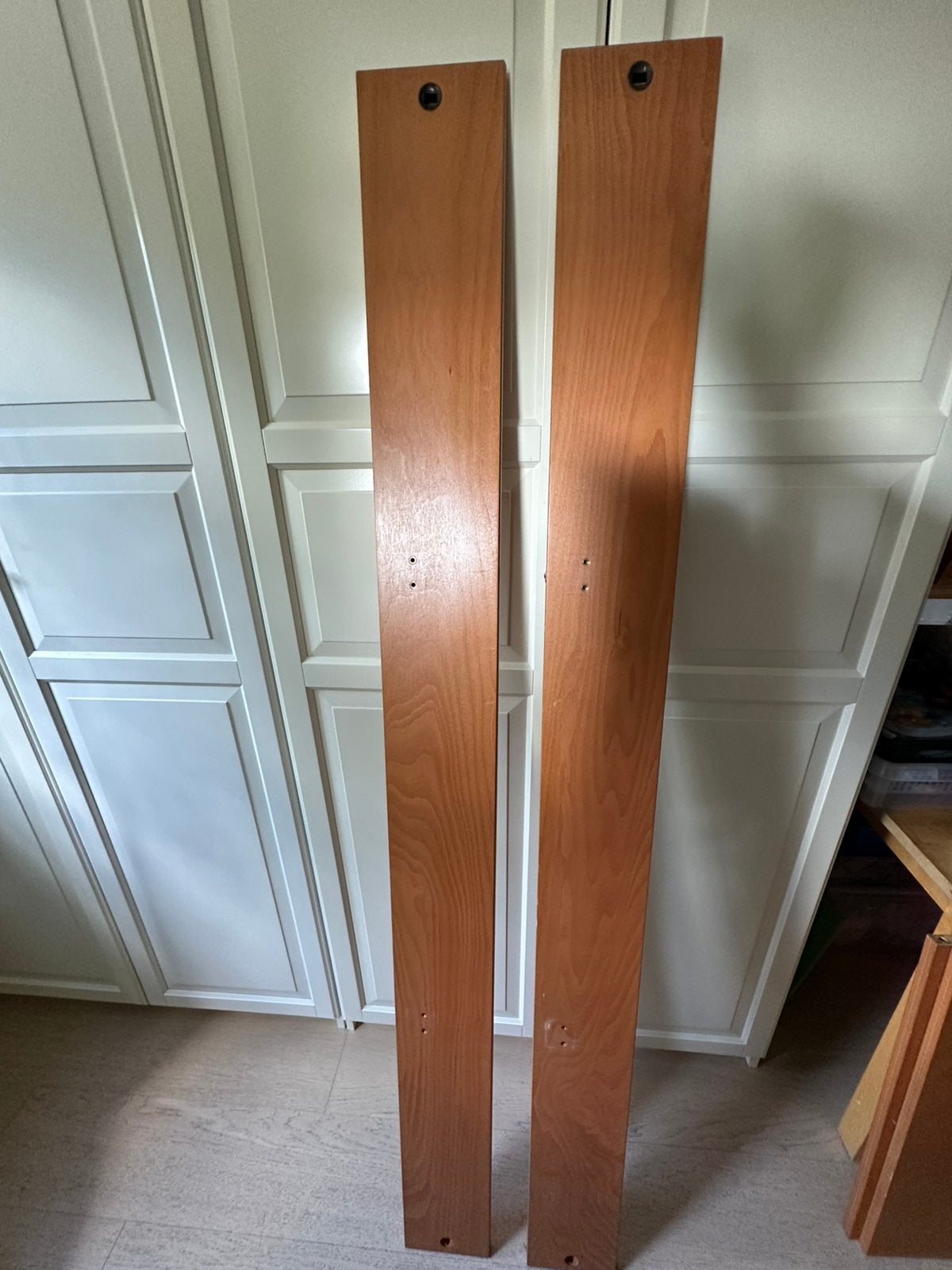 2 Aupingplanken 180cm (voor bed van 200cm). Berkenfineer., Ophalen, Tweepersoons, Zo goed als nieuw, 180 cm