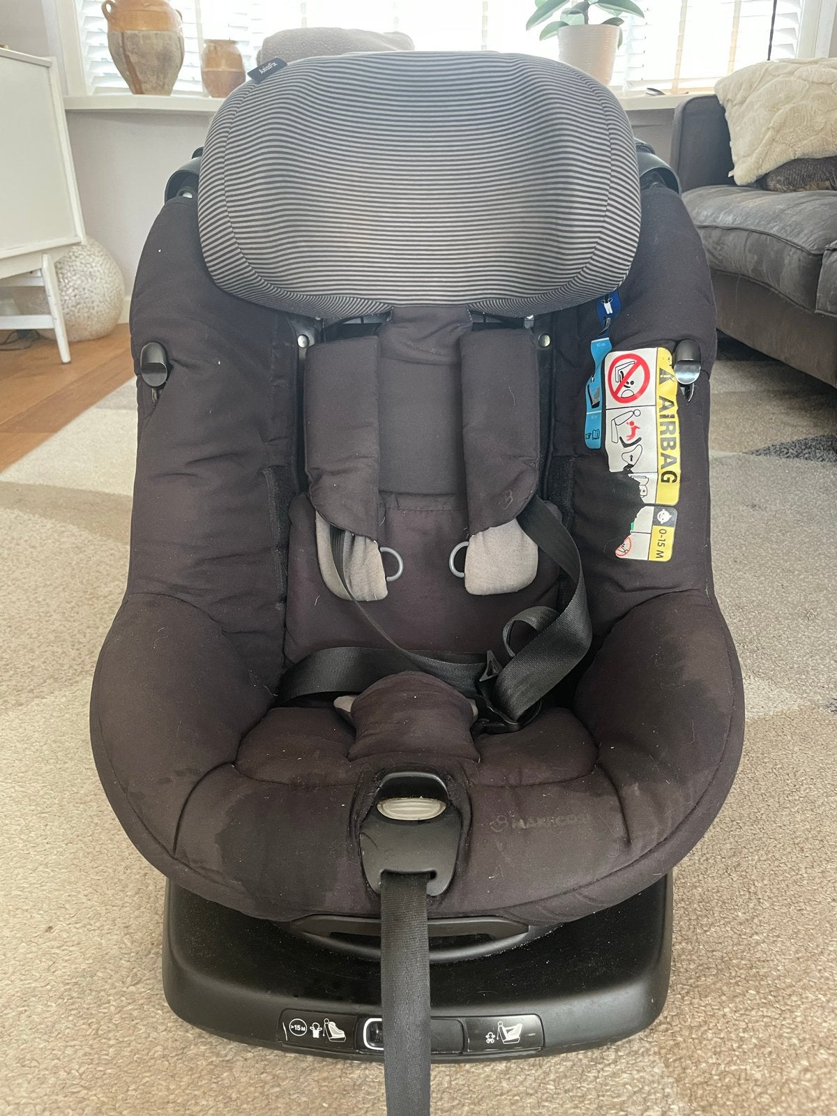 Maxi-Cosi AxissFix Autostoel - 360 graden draaibaar, Ophalen, Autogordel of Isofix, Gebruikt, 0 t/m 18 kg