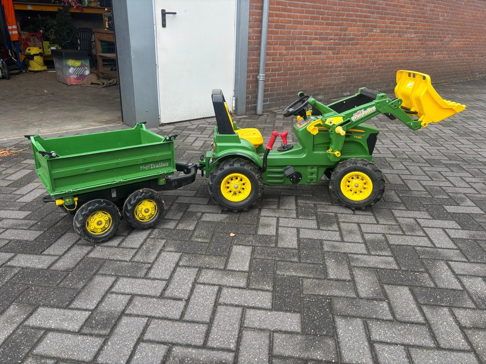 Rolly Toys John Deere traptrekker met aanhanger, Ophalen, Zo goed als nieuw