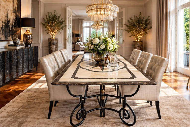 Exclusieve design eettafel, Huis en Inrichting, Ophalen, Overige materialen, 50 tot 100 cm, Zo goed als nieuw