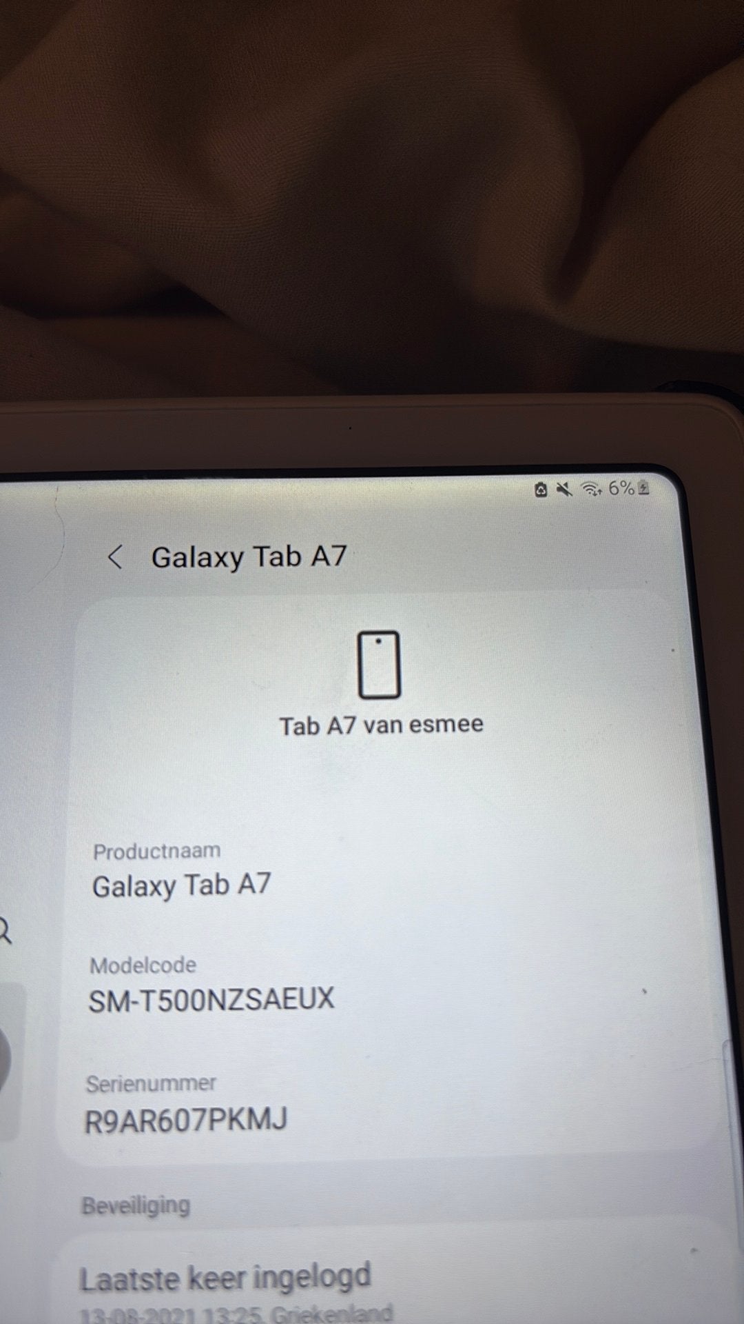 Tab galaxy a7, Computers en Software, Gebruikt, Overige modellen, 16 GB, Wi-Fi