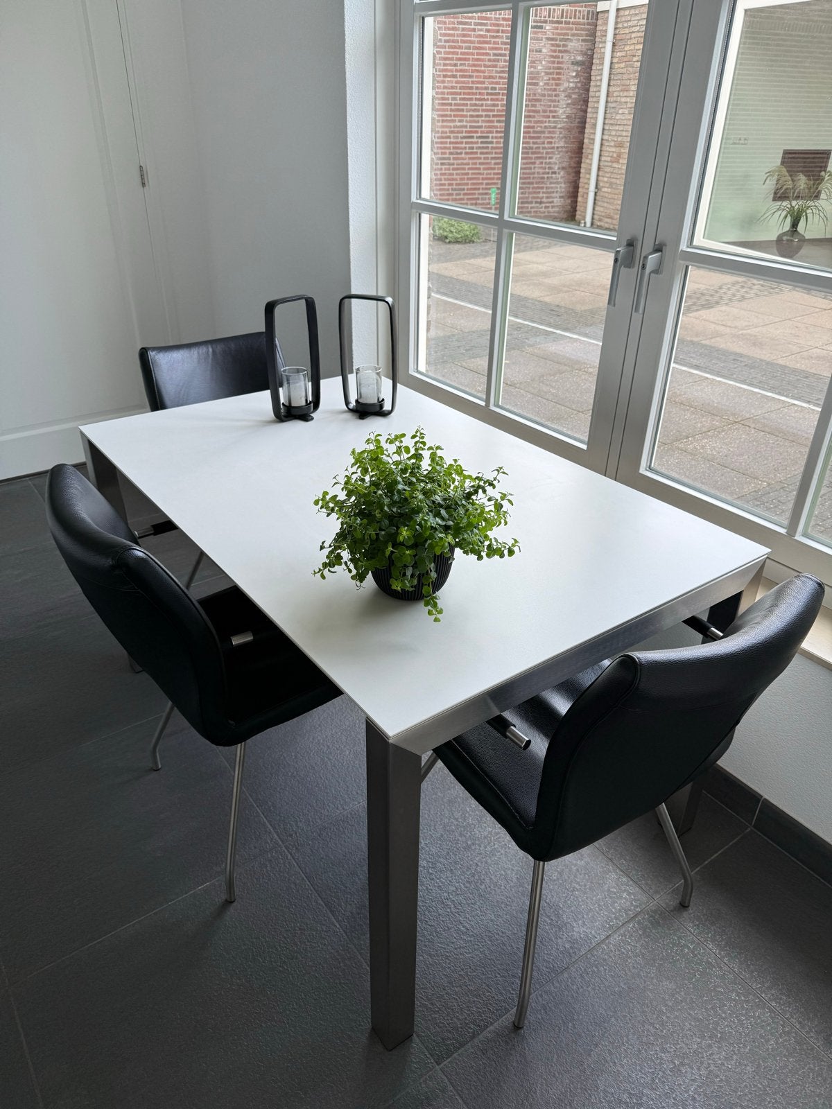 Keukentafel met 3 HE-Design stoelen, Ophalen of Verzenden, Gebruikt