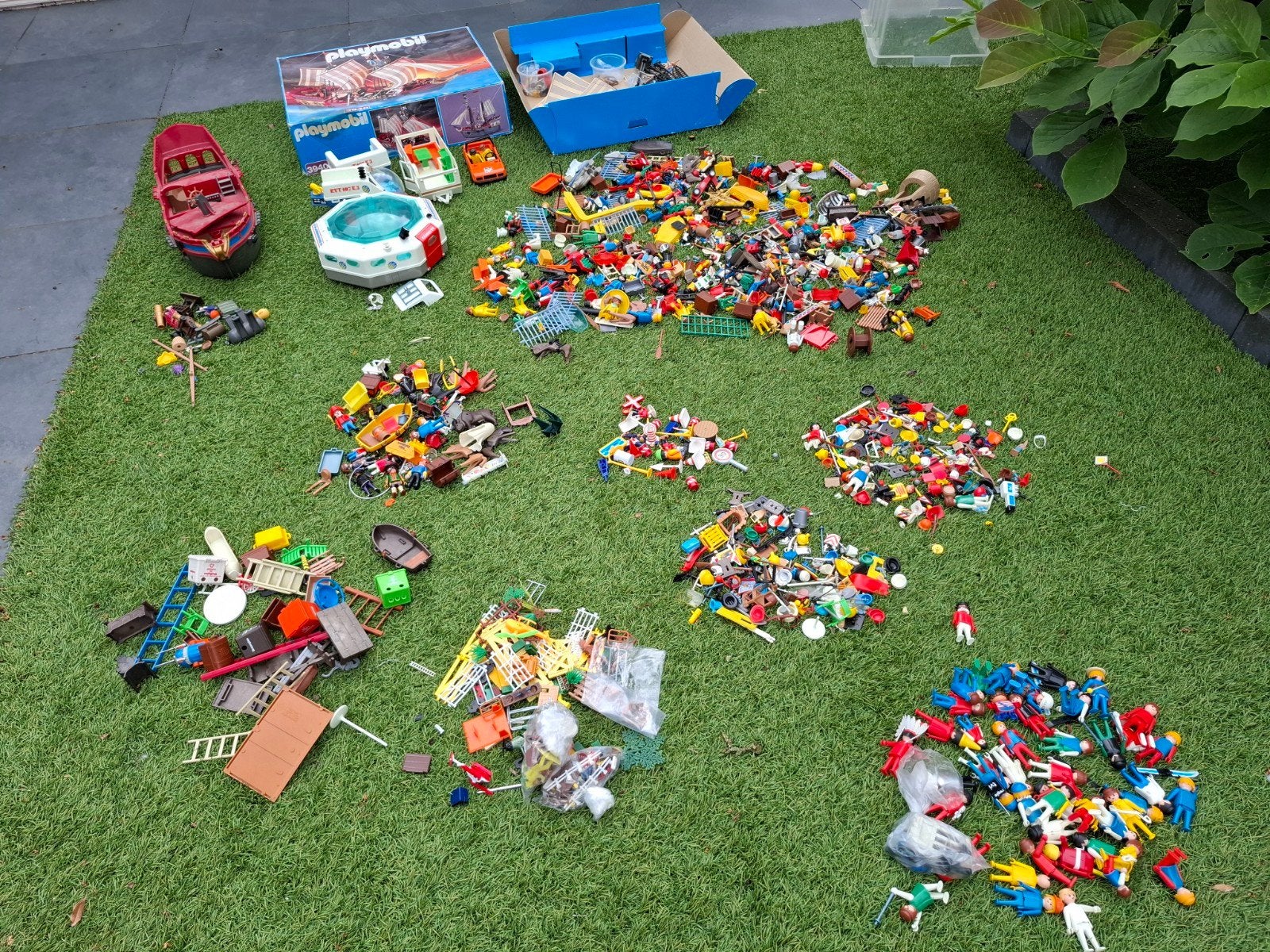 Grote Playmobil Verzameling: Piratenschip 3940 & Playmospace, Ophalen, Gebruikt