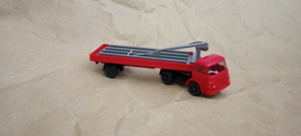 wiking MAN oplegger met kraan en lading €10,45 1:87, Ophalen of Verzenden, Nieuw, Bus of Vrachtwagen, Wiking