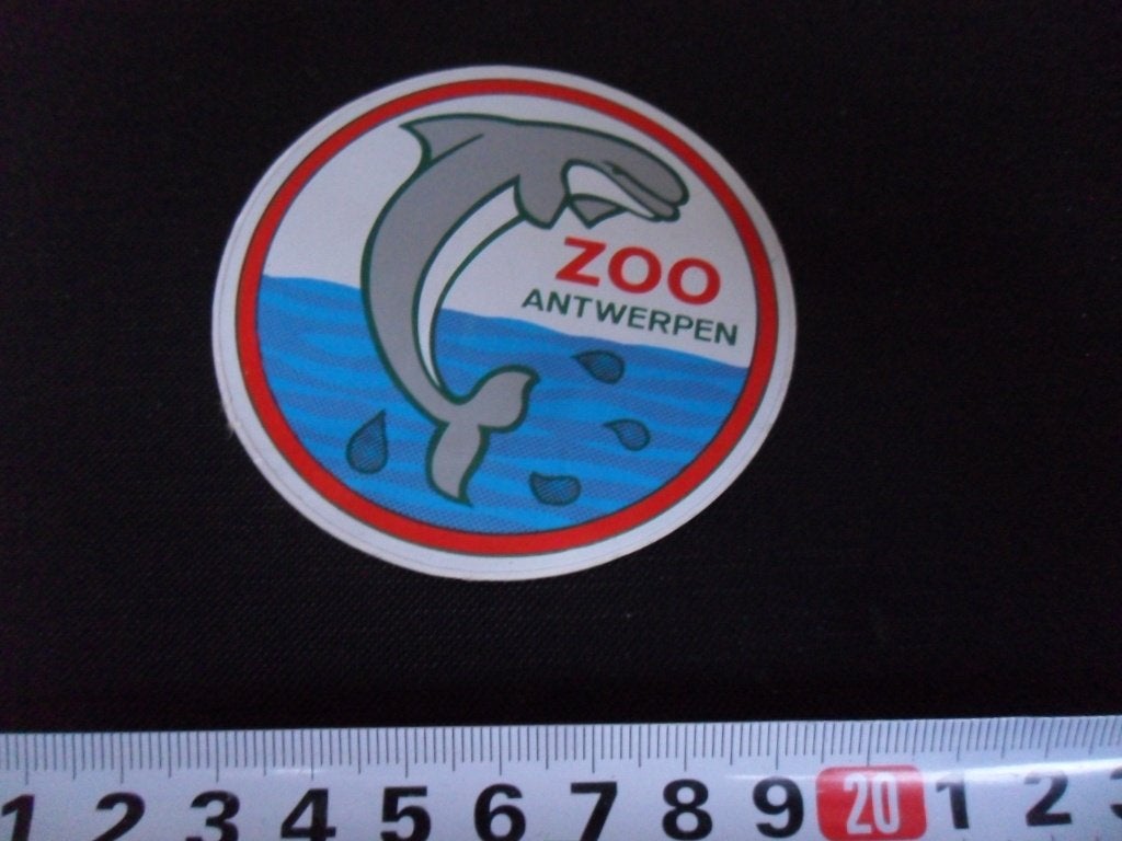 sticker Belgié ZOO  Antwerpen  Dolfijn  Flipper, Ophalen of Verzenden, Zo goed als nieuw