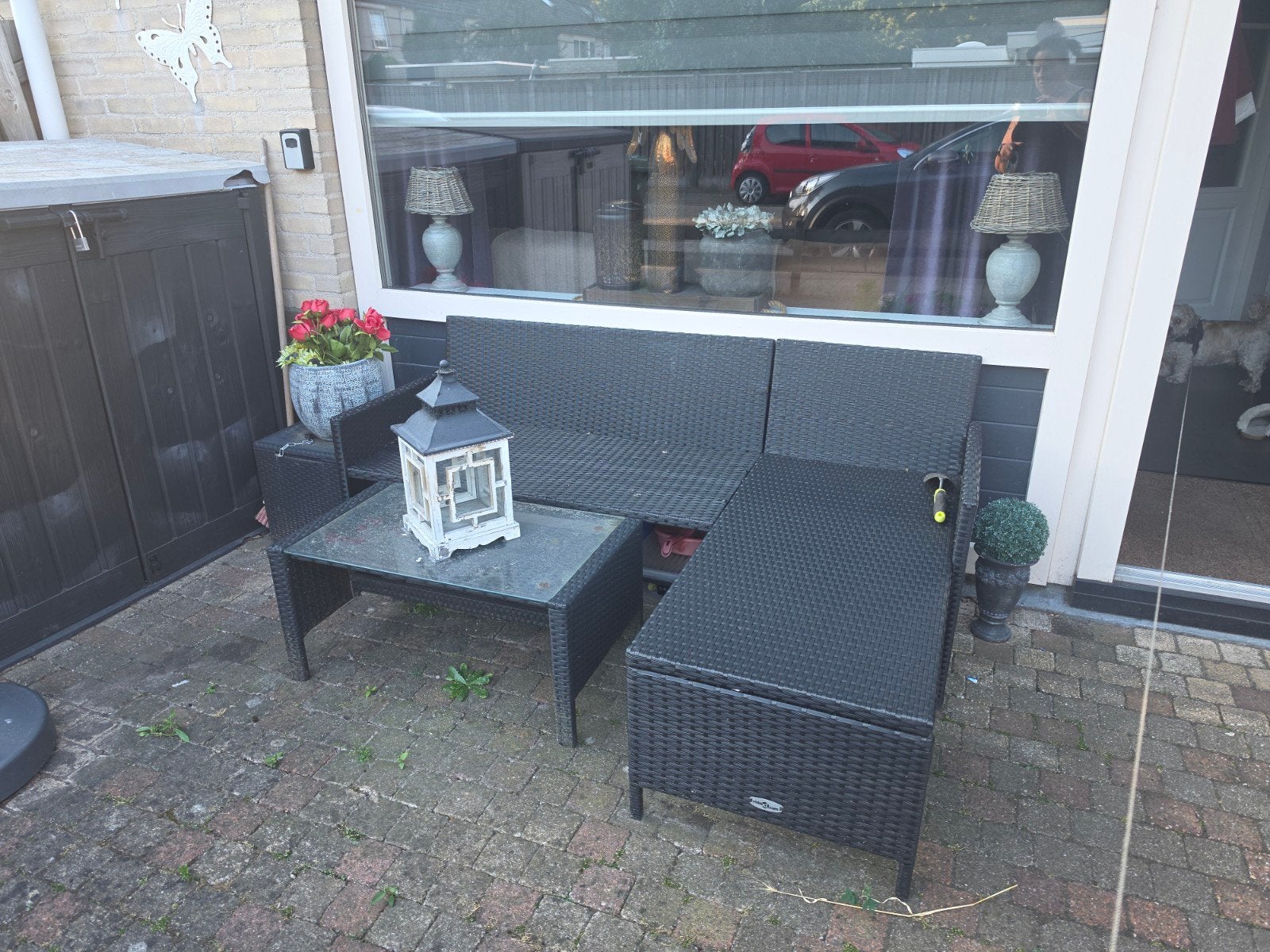 lounxhset met kussens, Ophalen, Gebruikt