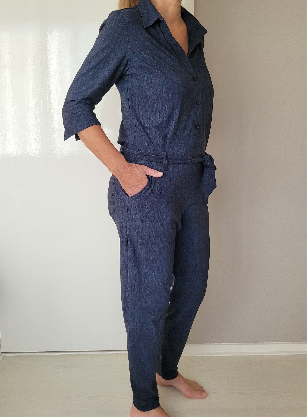 Studio Anneloes Denim Angelique jumpsuit XL Jeans Travelstof, Kleding | Dames, Jumpsuits, Studio Anneloes, Maat 46/48 (XL) of groter