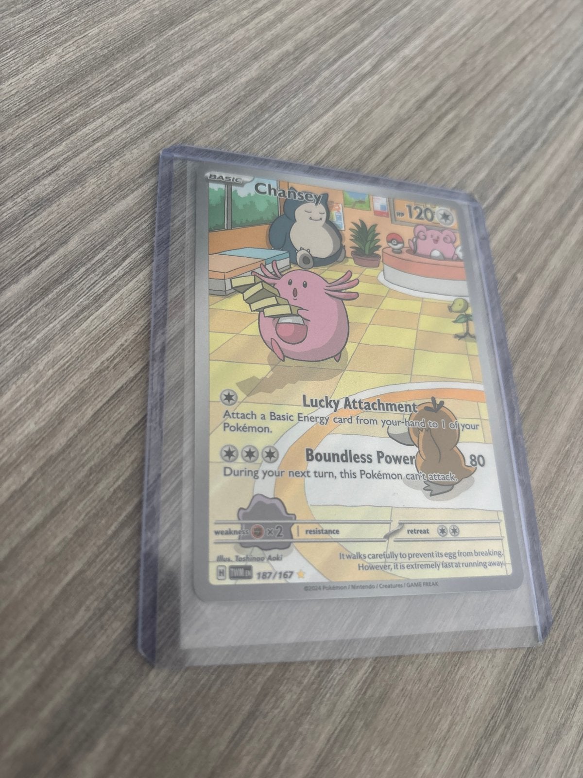 Pokémon Kaart Chansey 187/167 - Zo goed als nieuw, Ophalen, Zo goed als nieuw, Losse kaart