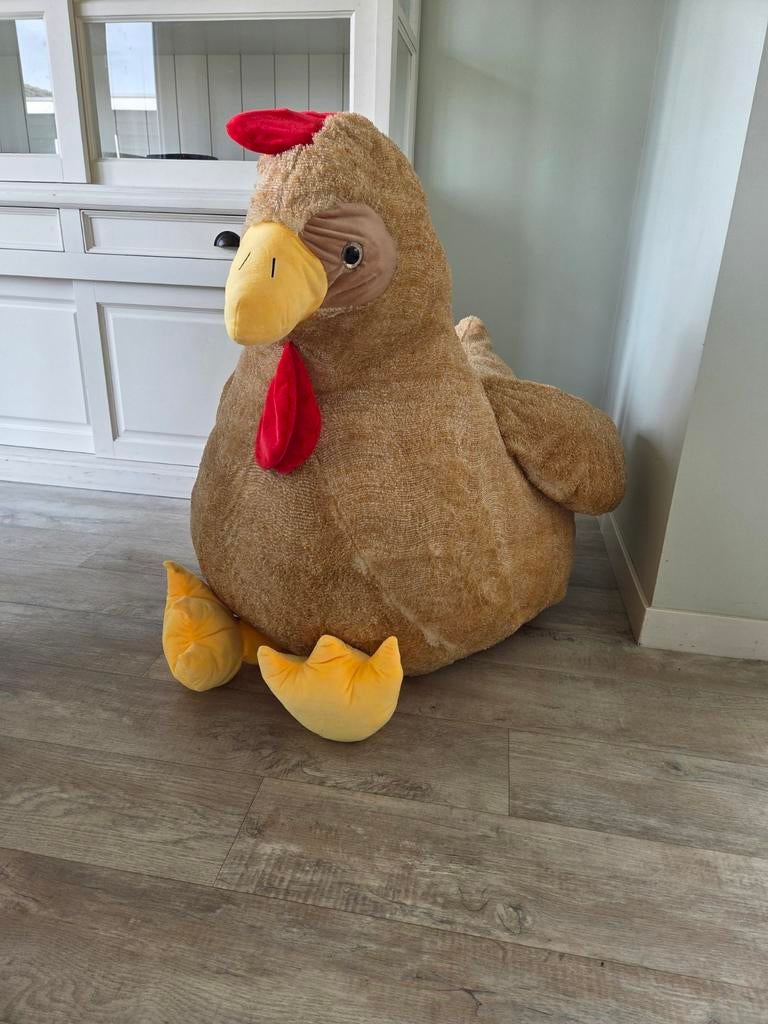 Grote kip knuffel 90 cm, Ophalen, Zo goed als nieuw, Overige typen, Groot (groter dan 80 cm)