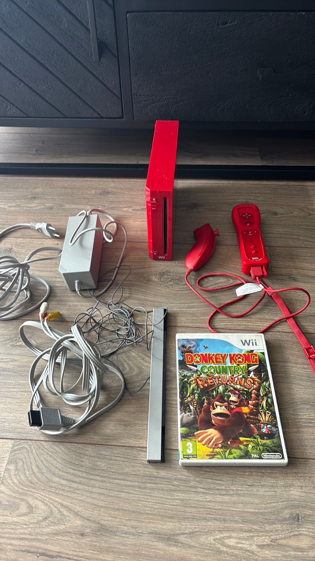 Nintendo Wii + Donkey Kong, Ophalen of Verzenden, Gebruikt, Met 1 controller, Met games