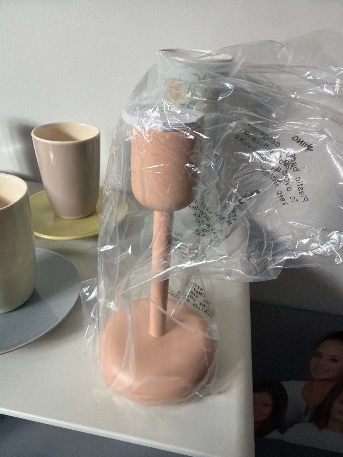 Iittala Nappula Kandelaar Poeder Roze 183 mm, Nieuw, Ophalen of Verzenden, Roze, Metaal